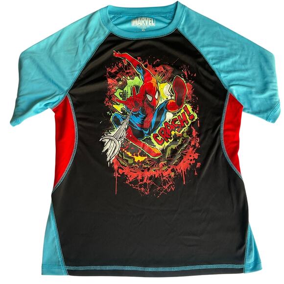 Marvel Kids Swimming Top for Big Boys size XL, Blue, Spider Man - Picture 1 of 7